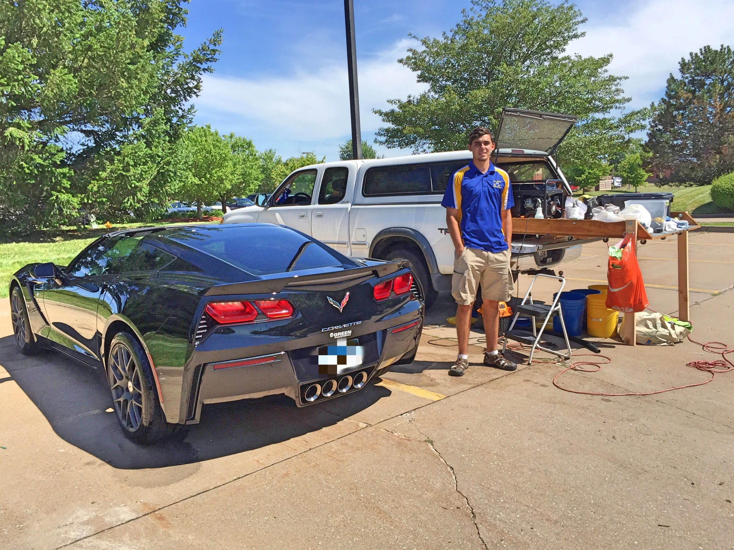 Tanner with Corvette