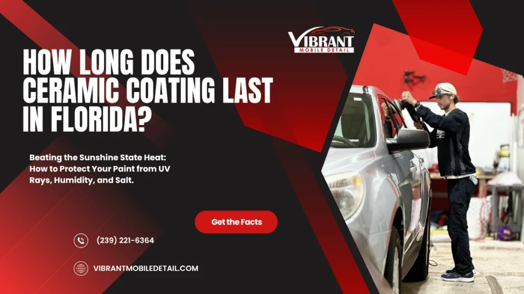 A high-gloss vehicle exterior featuring professional ceramic coating designed to withstand Florida’s intense UV rays and tropical humidity.