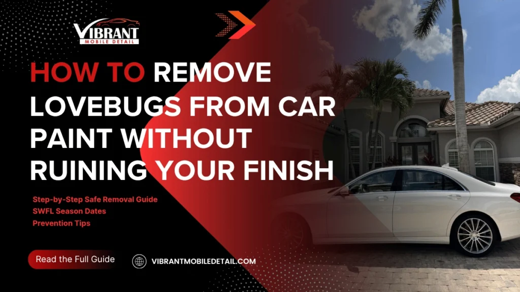 Step-by-step guide to safely removing lovebug splatter from car paint in Southwest Florida without damaging clear coat
